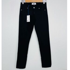 NWT PAIGE BLACK PEG SKINNY DENIM JEANS